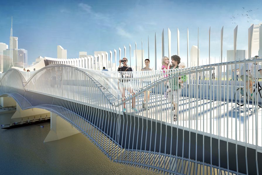 Design for Swan Street Bridge upgrade by John Wardle Architects.