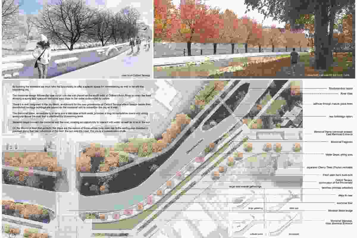 Images from the selected design for the Canterbury Earthquake Memorial. 