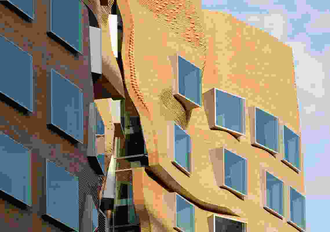 The eastern elevation of Gehry's Dr Chau Chak WIng building is a homage to Sydney sandstone - in brick.