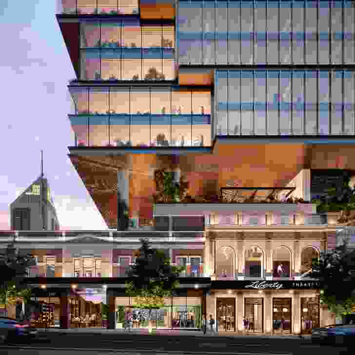 The proposed redevelopment seeks to transform the portion of the Hay Street Mall, renovating heritage properties alongside the building of a new tower.