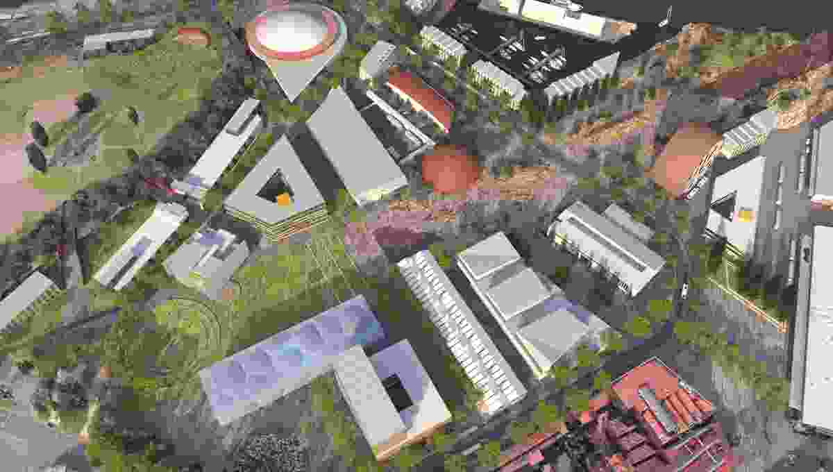 The scheme includes the Eden Project, a contemporary art space, a produce market, an Antarctic and science precinct, a hotel and commercial and residential uses.