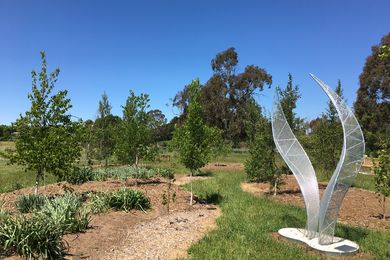 Initial planting at South Highlands Botanic Gardens, Bowral.