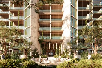 Residential tower designed by Rothelowman in Sydney's Macquarie Park.