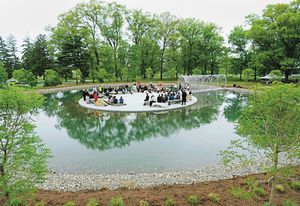 Studio Olafur Eliasson’s The parliament of reality (2009) at the Bard College in Annandale-on-Hudson, New York was conceived as a place to welcome all things.