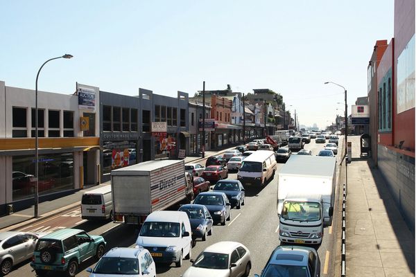 The perpetual gridlock of Parramatta Road as it currently exists.