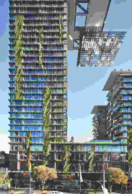 Patrick Blanc’s tallest vertical garden ever, at Sydney’s One Central Park by Ateliers Jean Nouvel and PTW Architects. 