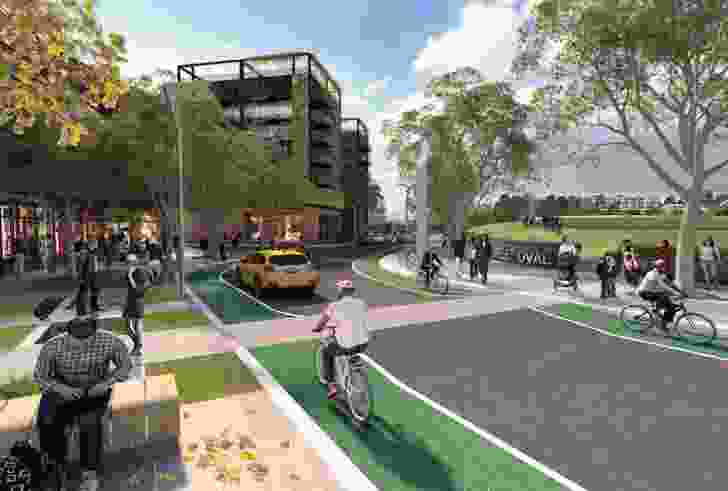 Visualization of Fogarty Street in the proposed Arden precinct.