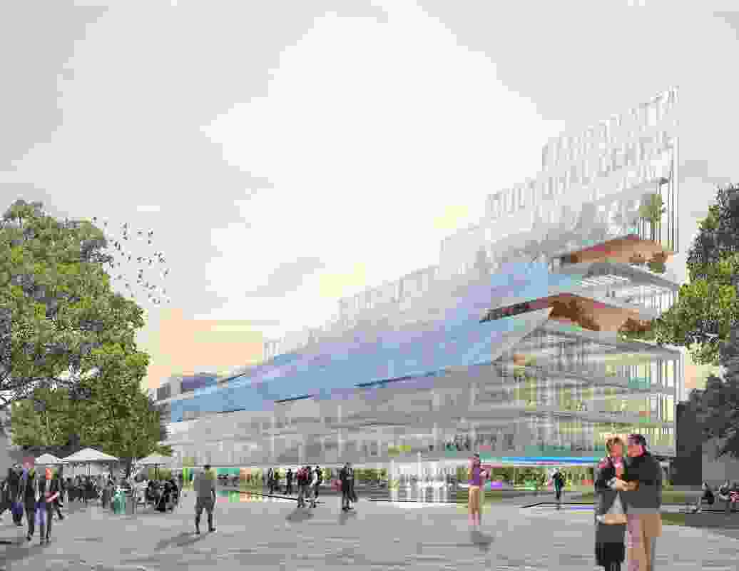 Winning design for a civic building in Parramatta Square by Manuelle Gautrand Architecture, DesignInc and Lacoste + Stevenson.