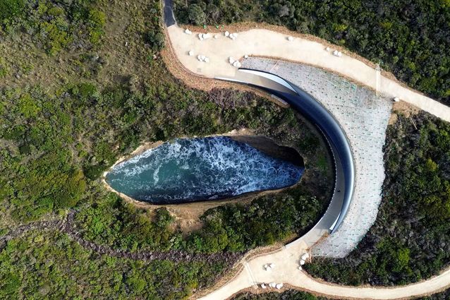 Whale-inspired viewing platform opens on Victoria's Great Ocean