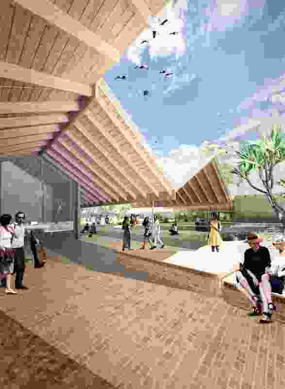 A proposed government business centre in the Jabiru Masterplan by Common and Enlocus.