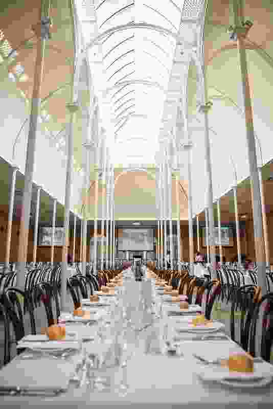 The arcaded dining hall at University College, where Lovell Chen worked with a Passive House consultant and the building surveyor, refutes the notion that Passive House limits design outcomes.