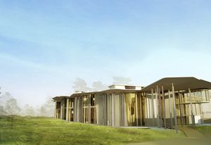 A render of the Soheil Abedian School of Architecture.