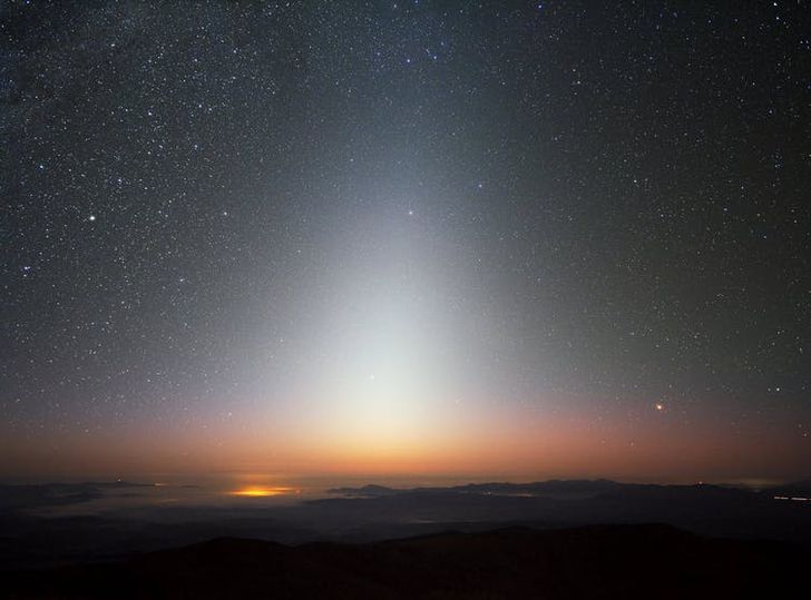 Zodiacal light over La Silla.