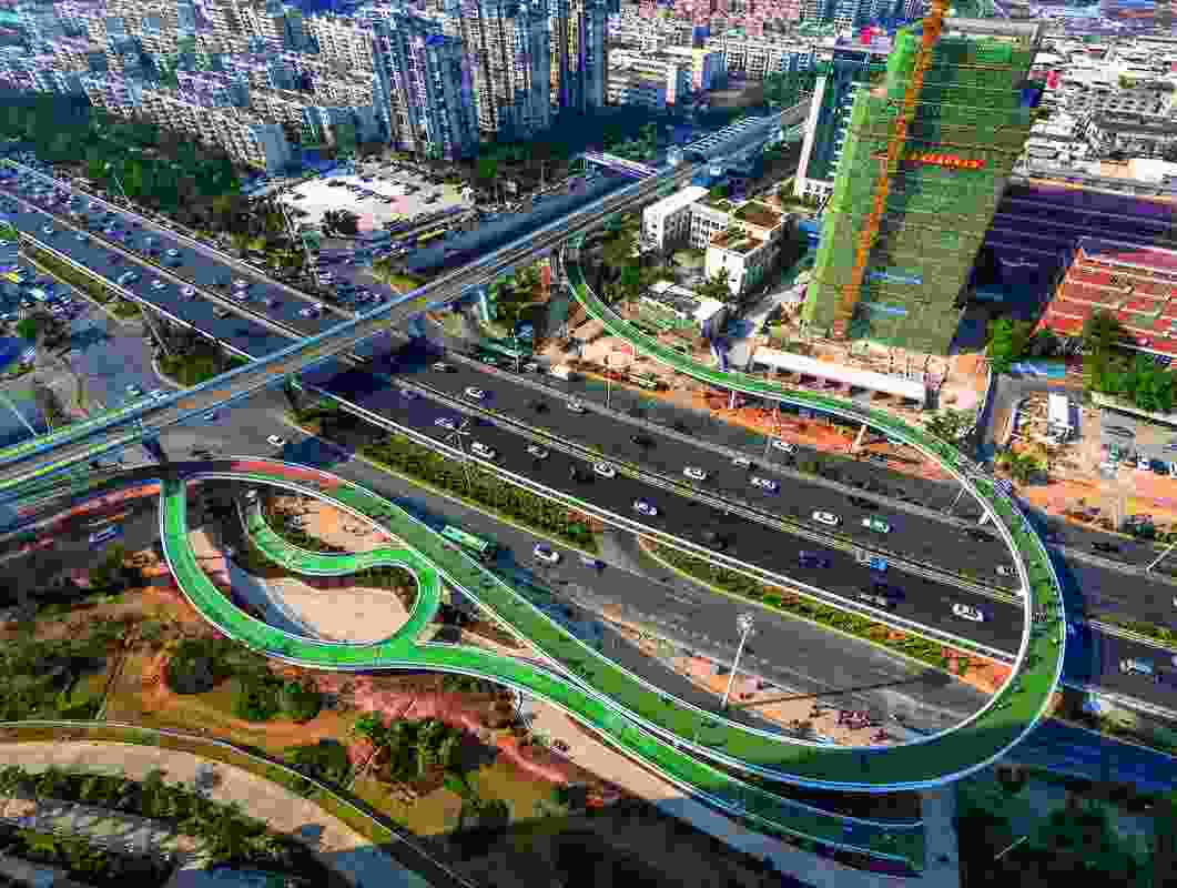 Xiamen Bicycle Skyway (Xiamen, China) by Dissing and Weitling.