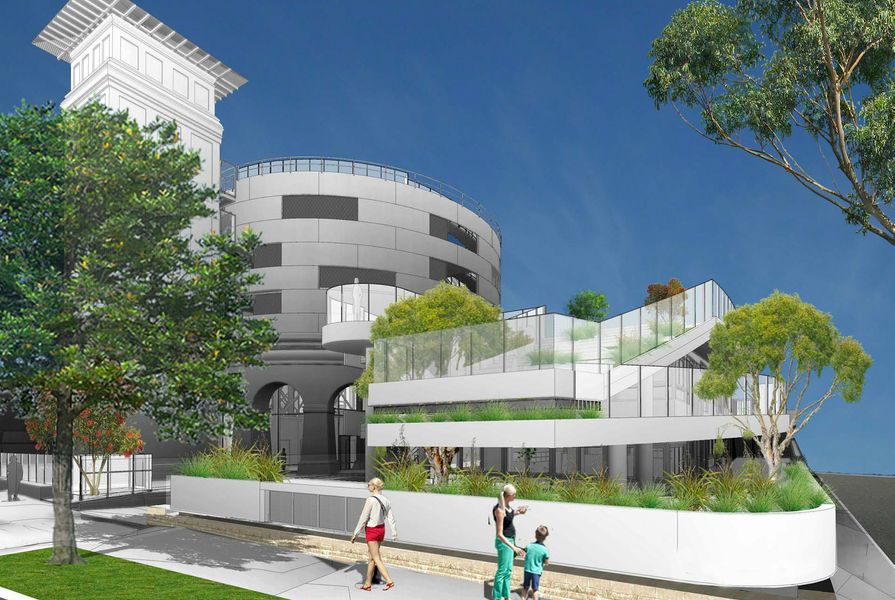 The proposed Little Lane Early Learning centre at the Drummoyne Reservoir by Milton Architects.