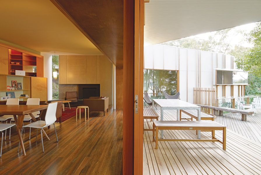 Western red cedar is used extensively for the interior and exterior of the Burridge-Read House by David Boyle Architect.