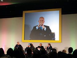 Lord Norman Foster at the “Architecture and the global condition” panel discussion.