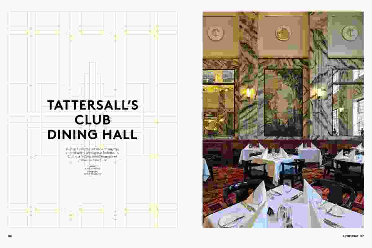 Tatersall’s Club dining hall.