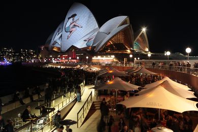 UrbanScreen explores the sculptural form of the Opera House and its role as a home for the performing arts.