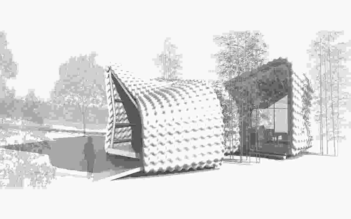A design for a backyard home by Kevin Daly Architects, created as part of City Lab's research.