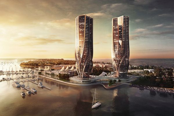 The proposed Mariner's Cove development designed by Zaha Hadid Architects.