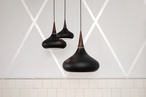 Matt black Orient pendant by Lightyears