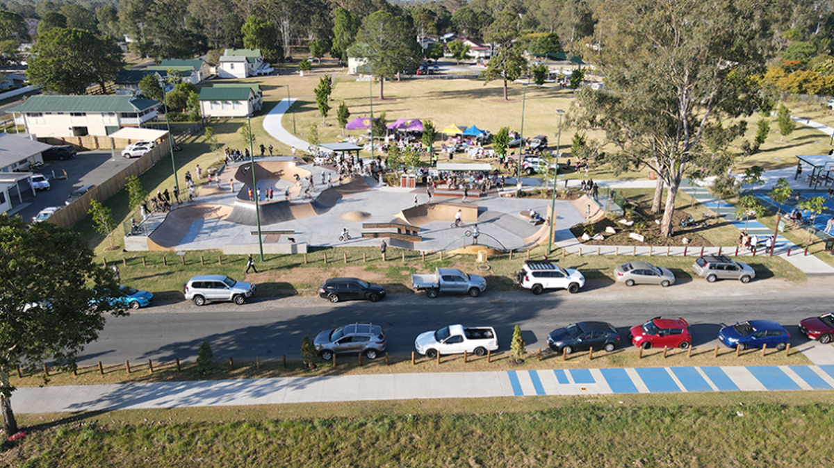 The jury behind the 2023 Minister's Award for Urban Design, commended Logan City Council, TLCC, Bligh Tanner, Fleetwood Urban, Convic and Dot Dash for the Logan Village Green Revitalisation project.
