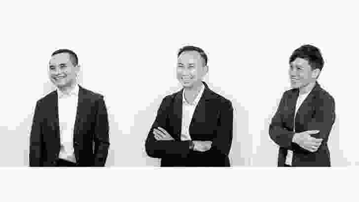 Directors of Bangkok-based landscape architecture practice Shma (left to right): Namchai Saensupha, Prapan Napawongdee and Yossapon Boonsom.