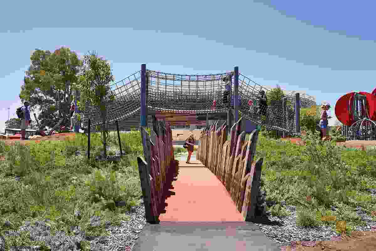 The playground references the six Noongar seasons through materiality and planting, with stories and learning opportunities embedded throughout.