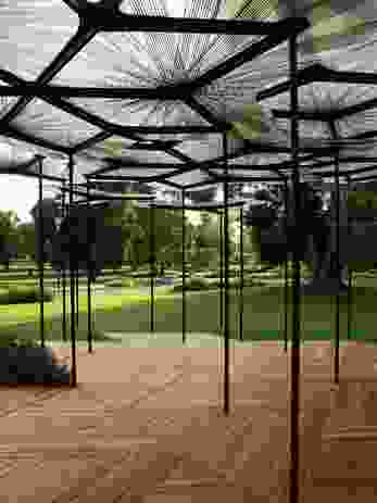 The 2015 MPavilion by AL_A (Amanda Levete), conceived as a figurative tree canopy.