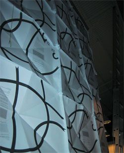 Development images of m3architecture’s Paper Wall.