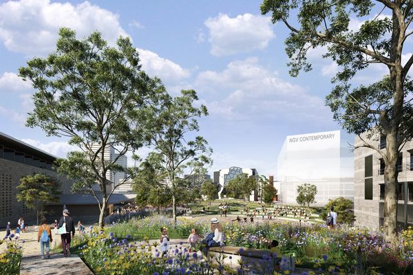 A new 18,000 square metre public space at the Melbourne Arts Precinct by Hassell and So-il.