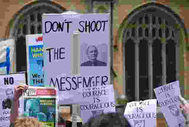A protest held in support of Assange in Sydney in 2010.