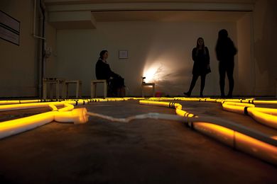 Fluid Taxonomies, a light installation by Philippa Abbott and Simone Bliss at Do Design Space.