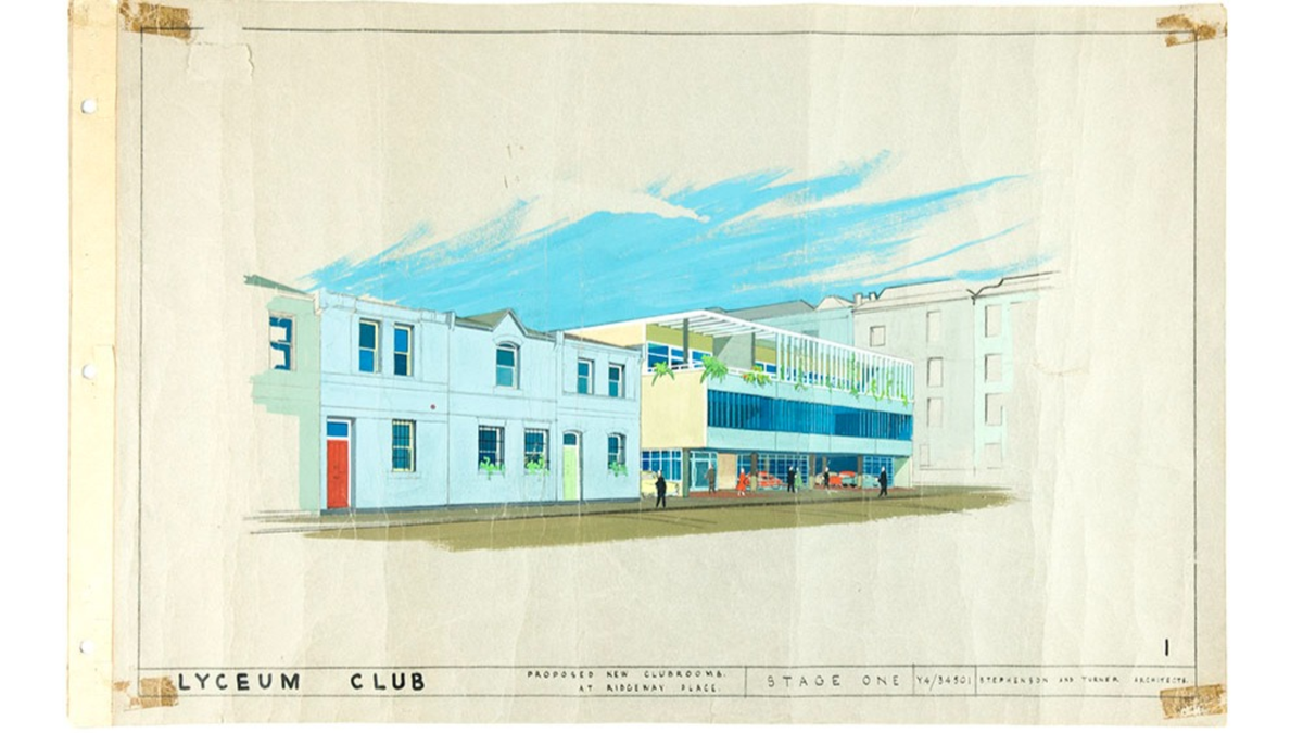 The Lyceum Club. Image by Ellison Harvie, 1957, Architect, Stephenson & Turner, principal designer, Ellison Harvie.