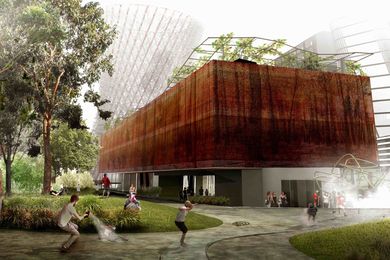 Felix Laboratories’ (Fremantle) shortlisted proposal for Green Square Library and Plaza. 