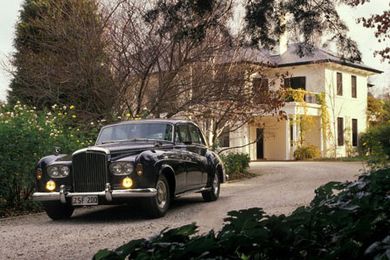 We love this photo of Sir Robert Menzies' Bentley outside the Lodge.