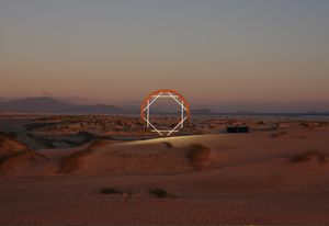 Aperture f/1.2, Shallow Inlet (2015). Each of the series of four installations decreased its aperture in response to the compression of the landscape around the bay, from primary sand dunes to rocky escarpment. Waratah Bay, Victoria, Regional Arts Victoria Fund 2015