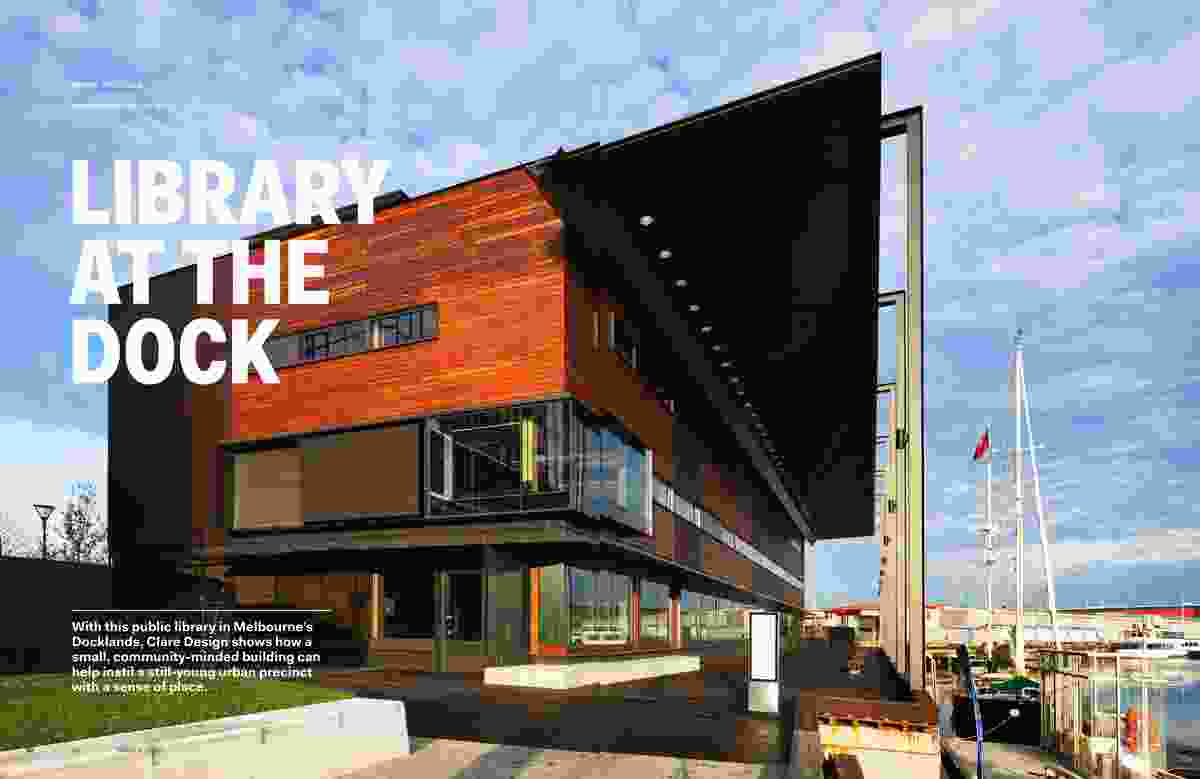 Library at the Dock by Clare Design (concept and detail design) and Hayball (architect of record).