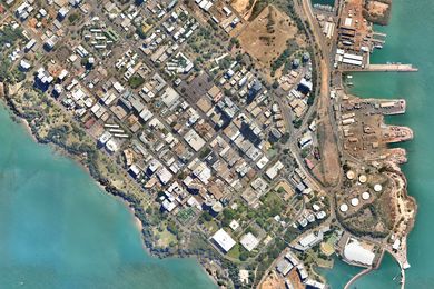 Aerial photograph of Darwin’s CBD.