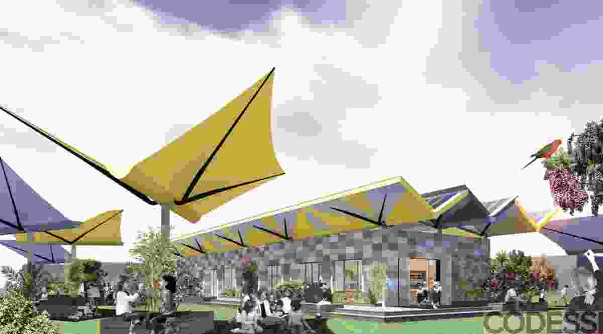 Rana Abboud’s concept for a relocatable school called Chrysalis.
