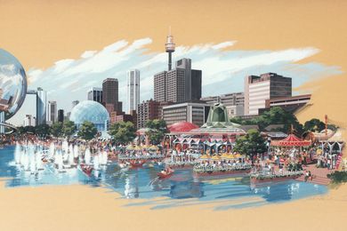 Discovey Village, Darling Harbour development proposal by architect Tony Corkill.