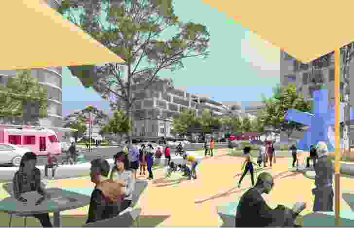 K2K proposal – Todman Avenue Square by James Mather Delaney Design Landscape Architects, Hill Thalis Architecture and Urban Projects, Bennett and Trimble Architecture and Urban Projects.