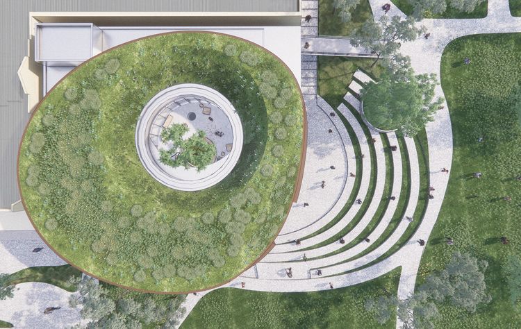 New regional library to be topped with green roof | ArchitectureAu