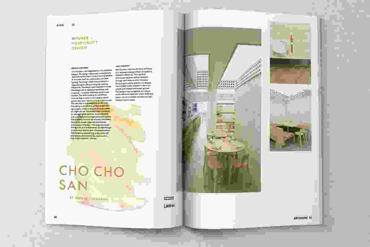 Cho Cho San by George Livissianis - winner of the 2015 Australian Interior Design Awards' Hospitality Design Award.