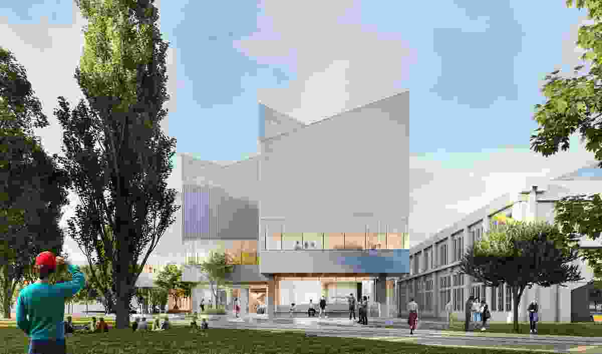 The proposed library and student experience building designed by John Wardle Architects.