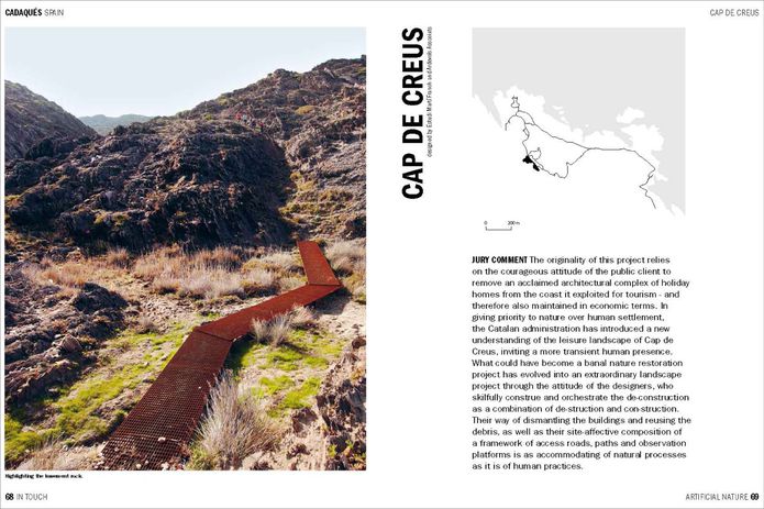 Spread from In Touch, showing Cap de Crues by Estudi Marti Franch and Ardevols Associats.