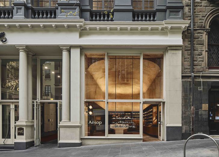 Clare Cousins Architects' projects for Aesop, which began in the practice's early years, engaged with retail environments as pseudo public space. Pictured: Aesop Collins Street by Clare Cousins Architects.