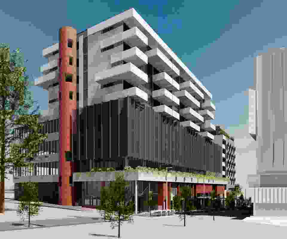 The proposed hotel and apartments at Curtin University by Nettleton Tribe Architects.