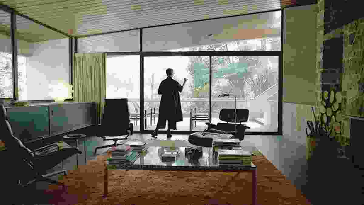 The Housing Questions, a collaborative video work by Helen Grace and Narelle Jubelin that explores two exemplary modernist homes: Harry and Penelope Seidler’s house in Sydney’s Killara (1967, pictured), and Casa Huarte (1966) in Madrid by José Antonio Corrales and Ramón Vázquez Molezún.